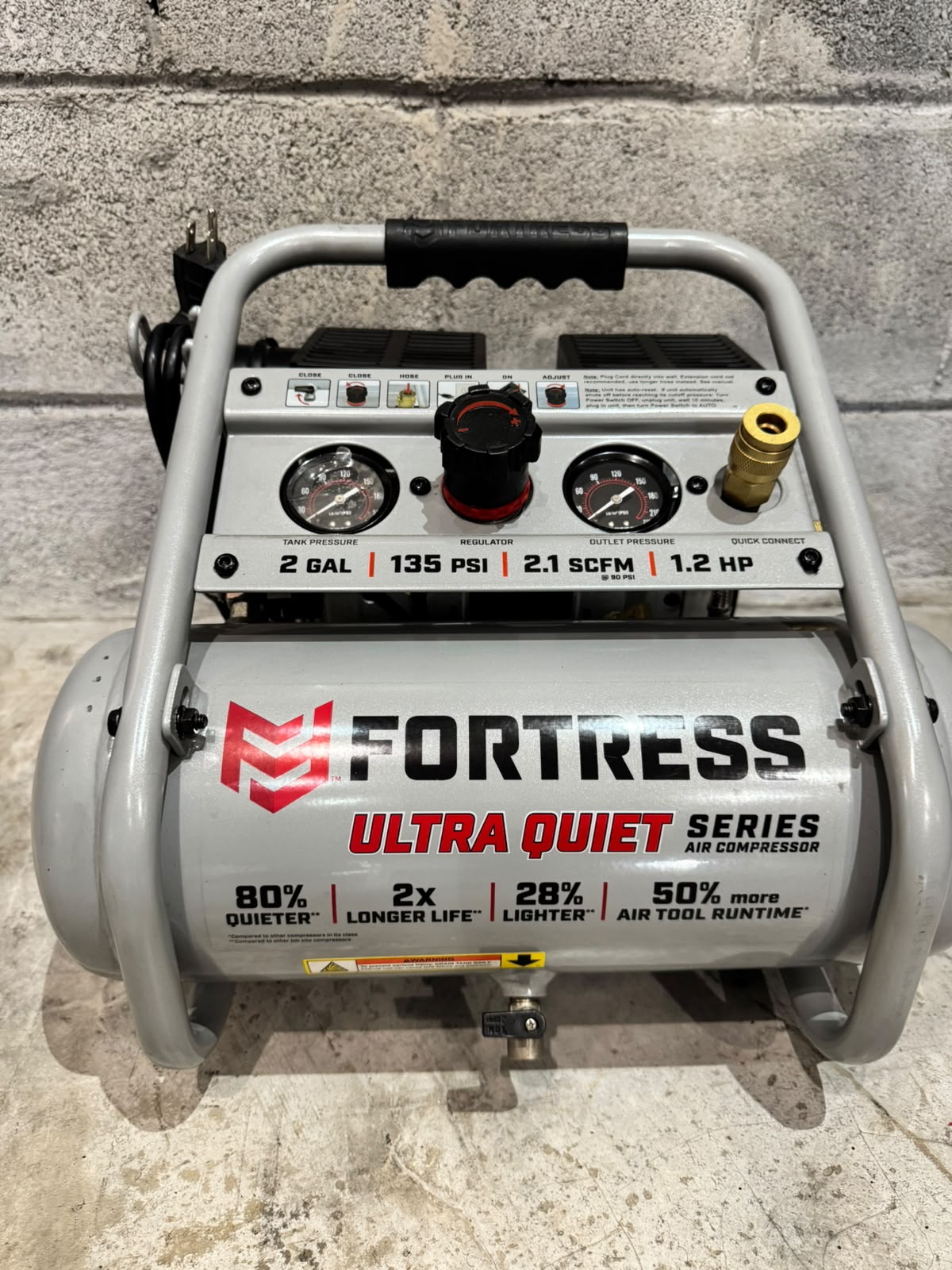 COMPRESOR FORTRESS ULTRA QUIET 2 gal