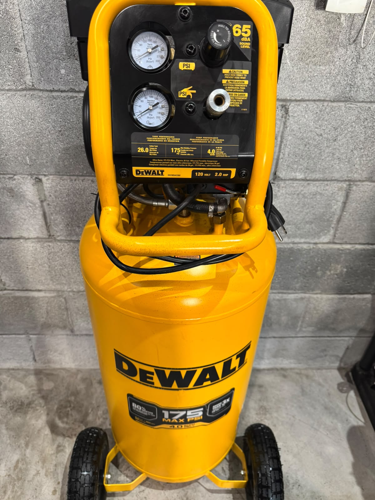 COMPRESOR DEWALT 26 GALONES SILENCIOSO