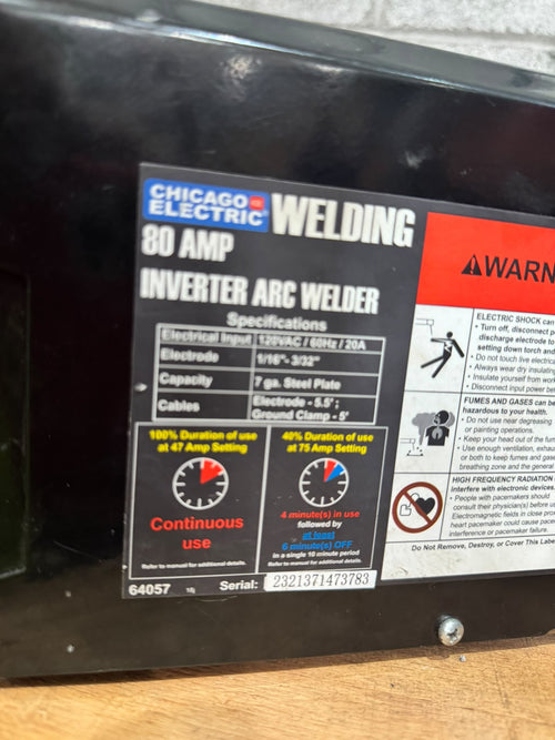 Chicago Electric Welding 80 AMP