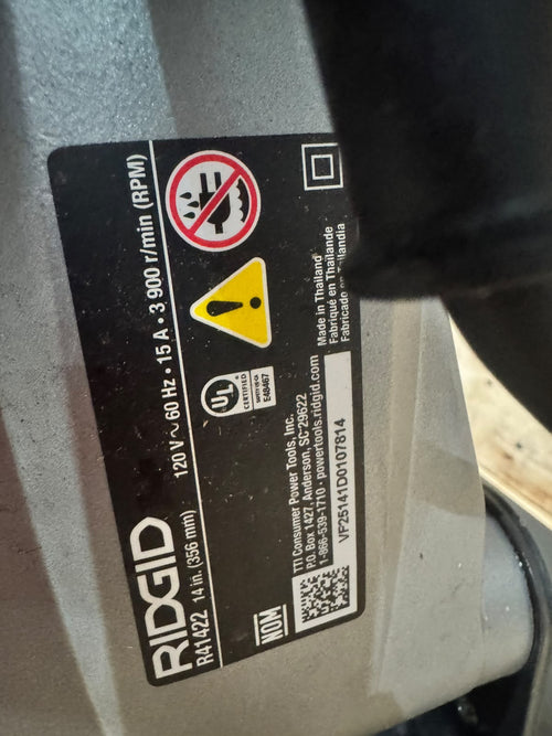 CORTADORA DE METAL RIDGID DE 14”